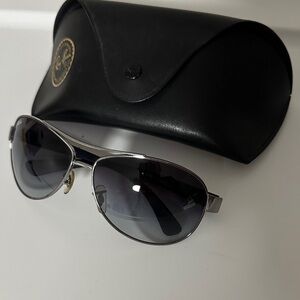 Ray-Ban Metallic Gray Aviator Sunglasses
